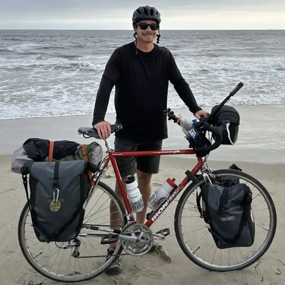 Bray after a bike tour crossing the US.